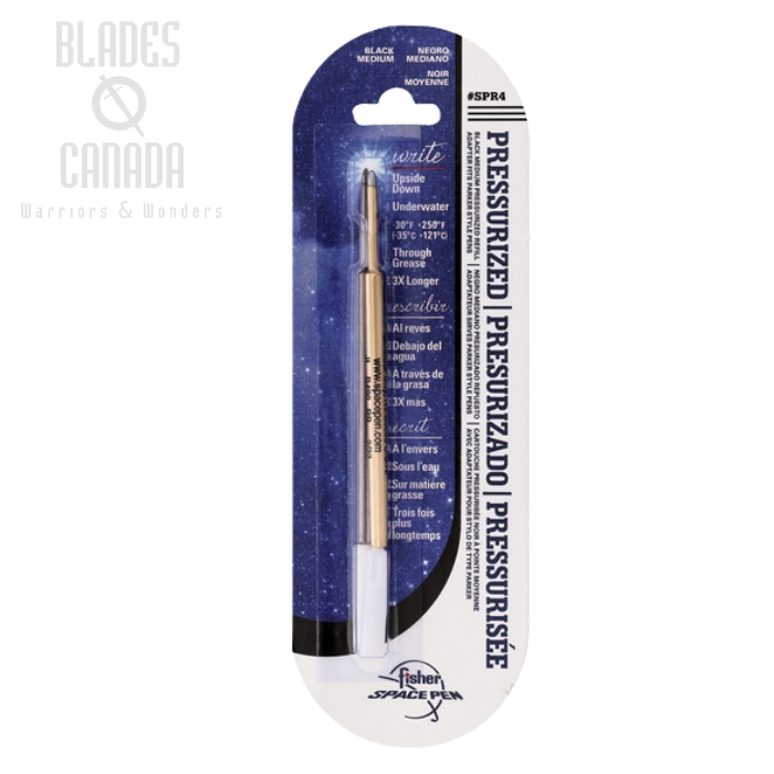Fisher Space Pen Refill, Medium Ink Black, FPSPR4